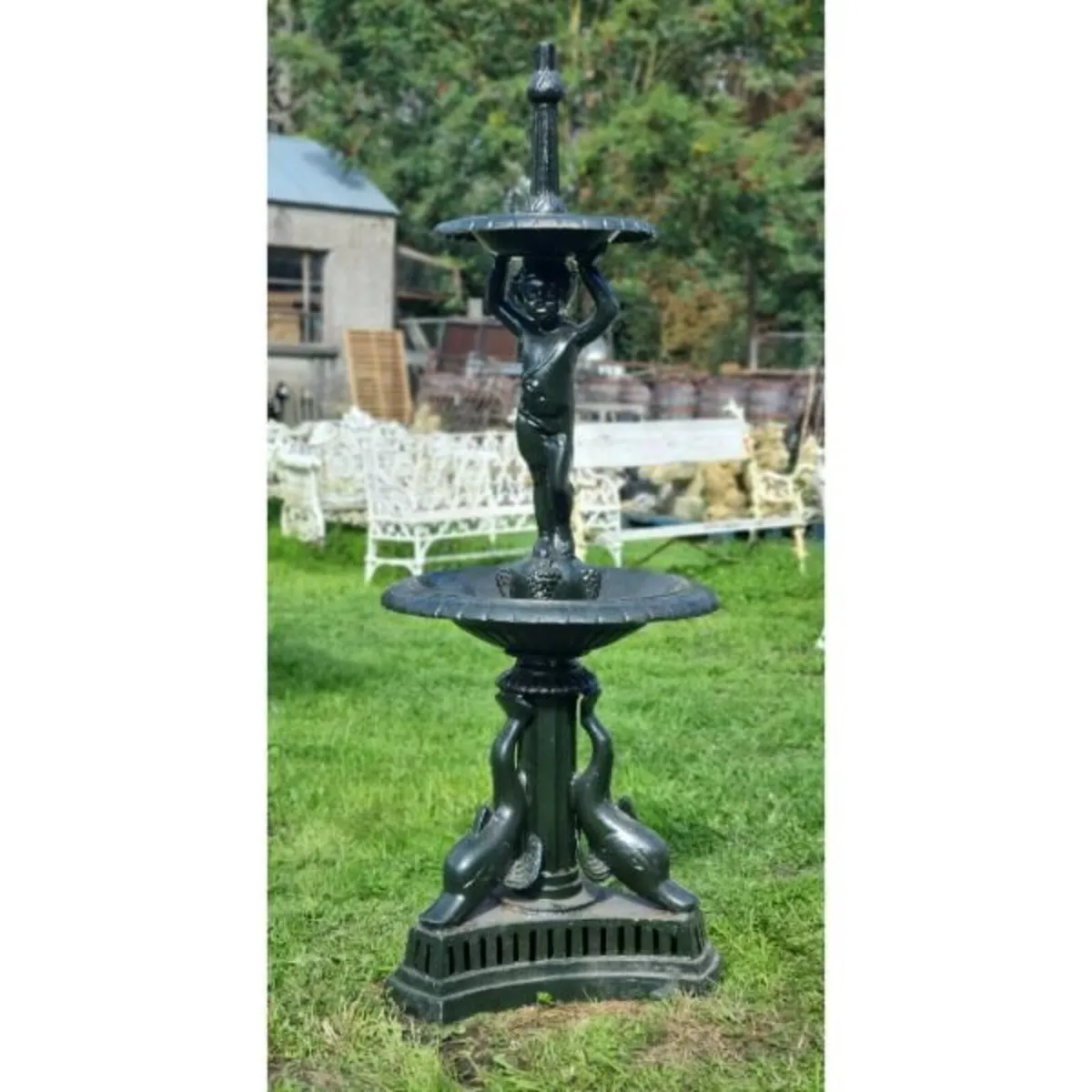 Two Tier Cherub Fountain Cast Iron CH R 091 - Image 1