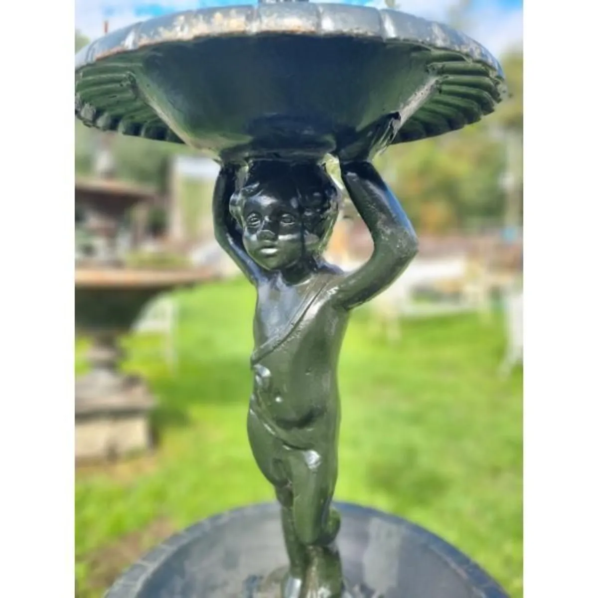 Two Tier Cherub Fountain Cast Iron CH R 091 - Image 4