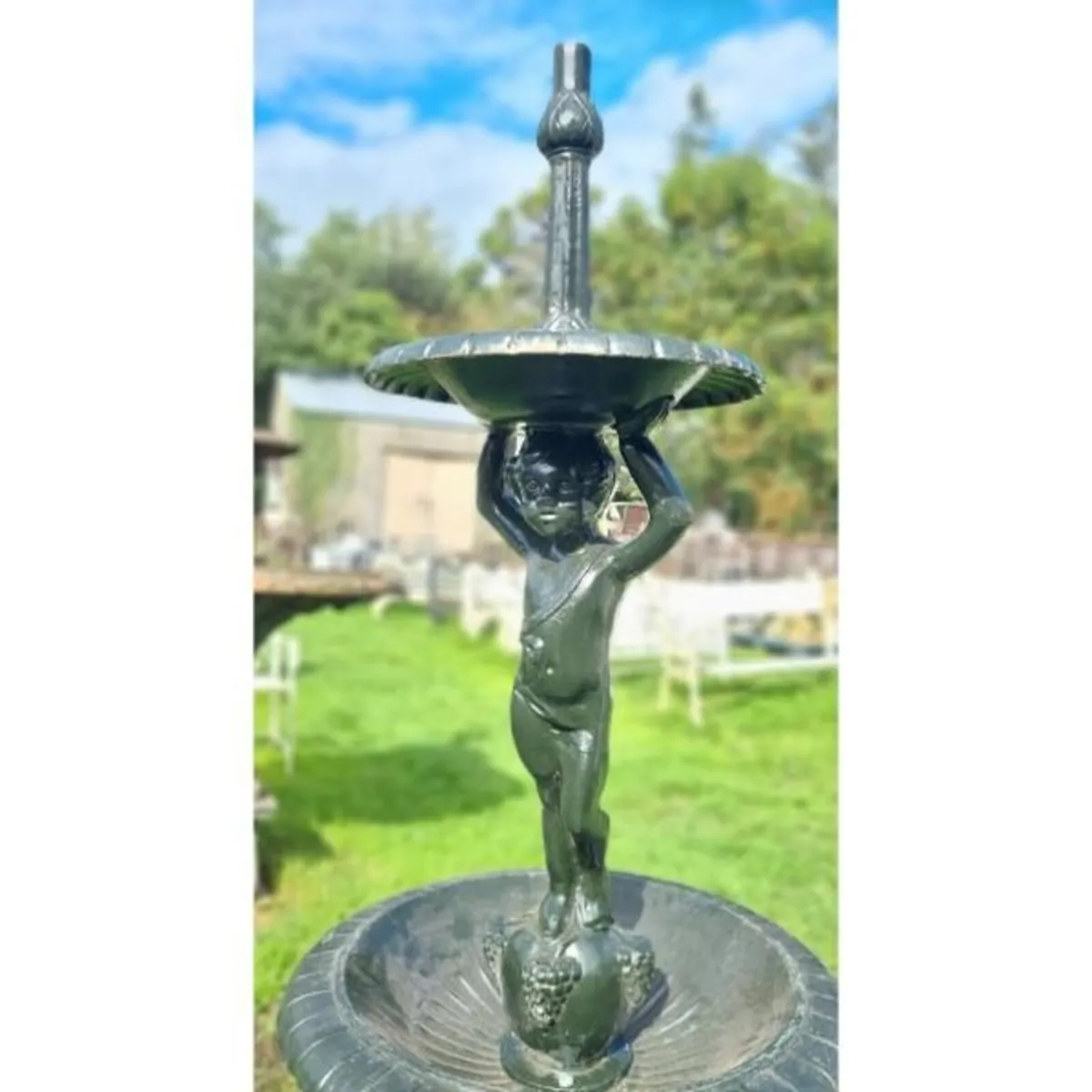 Two Tier Cherub Fountain Cast Iron CH R 091 - Image 2
