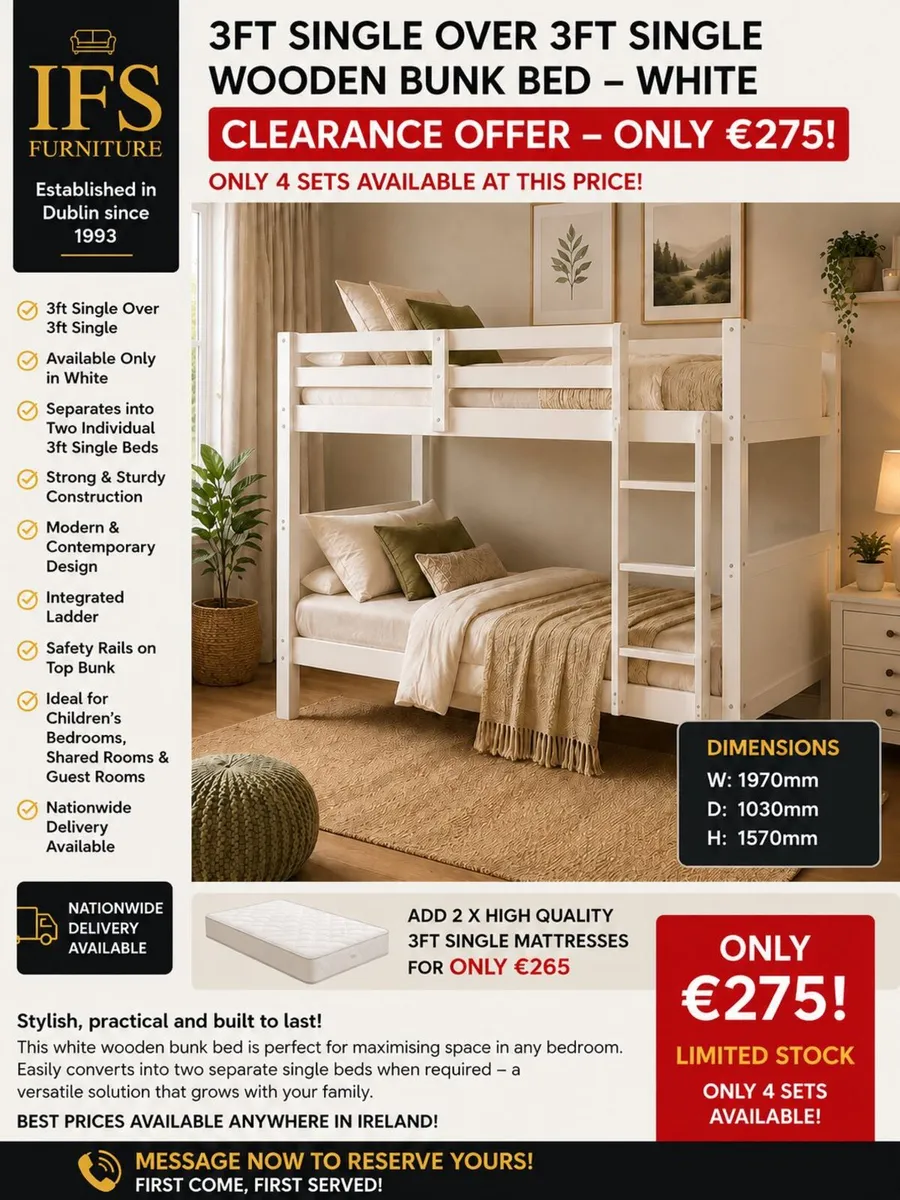 Bunk Beds TO CLEAR in Dublin ONLY €275 - Image 2