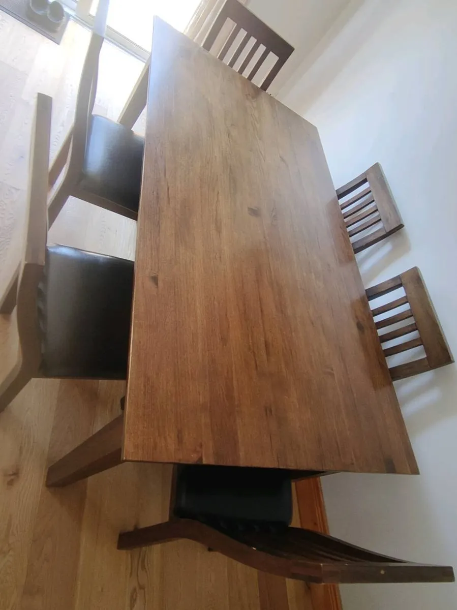 Wooden Kitchen Table with 6 Chairs - Image 2
