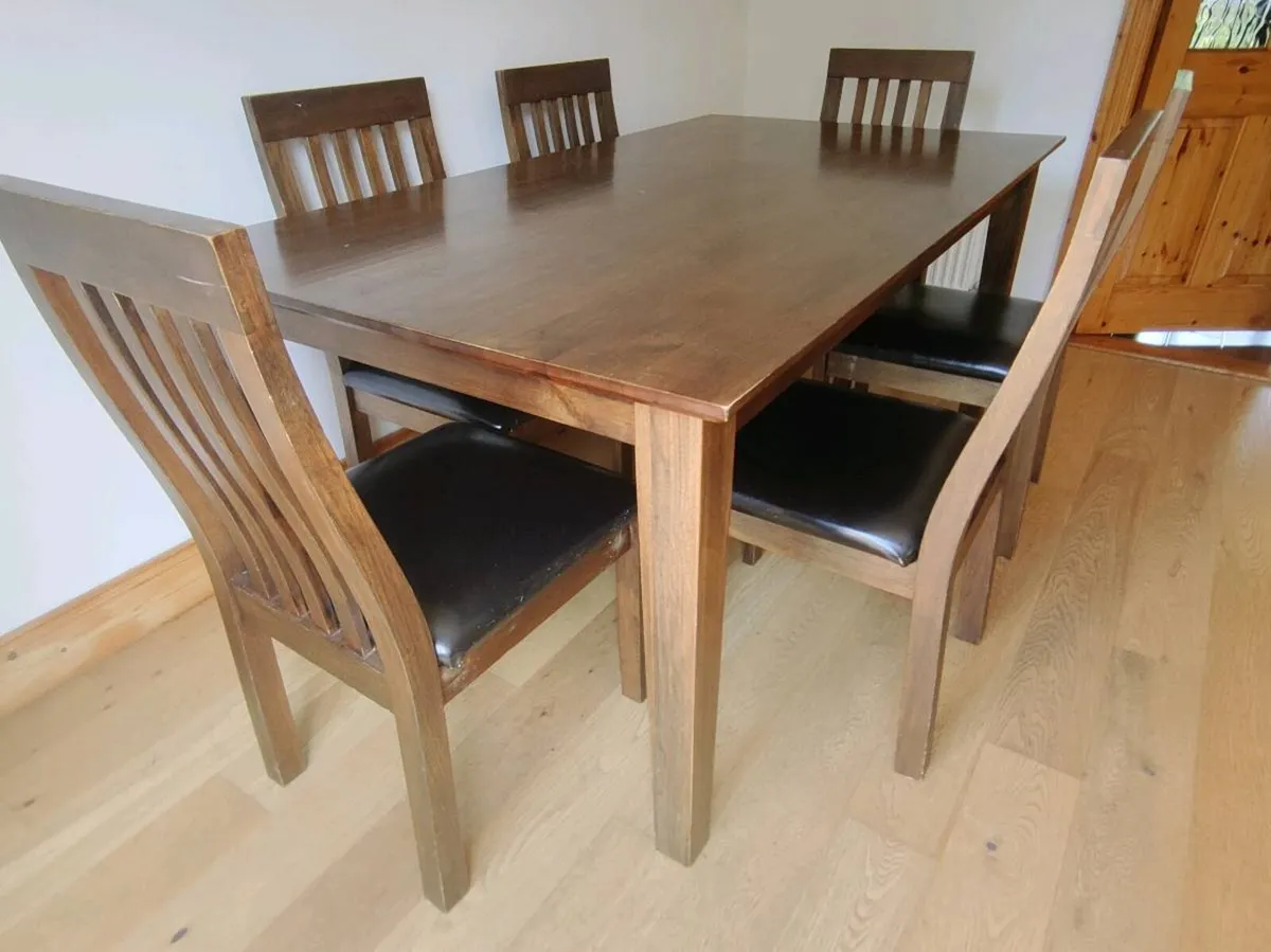 Wooden Kitchen Table with 6 Chairs - Image 3