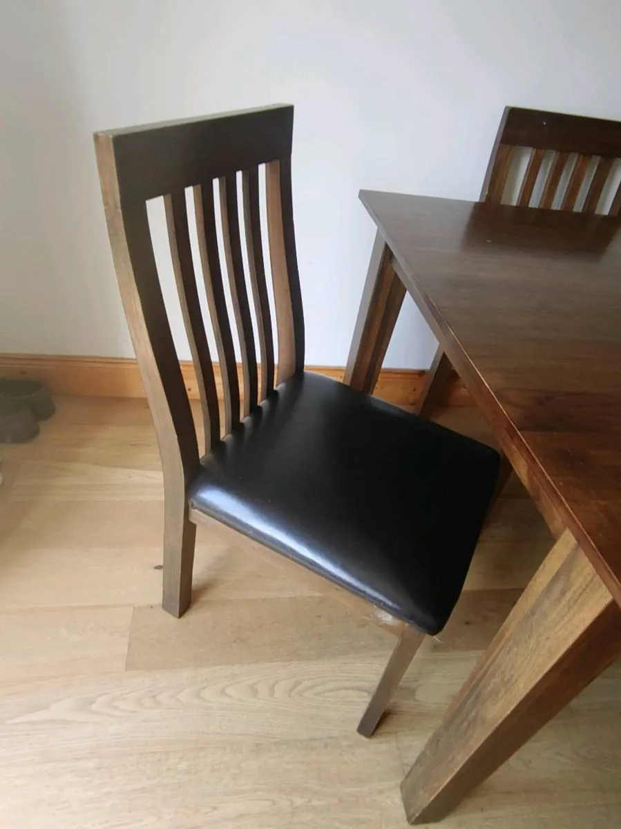 Wooden Kitchen Table with 6 Chairs - Image 4
