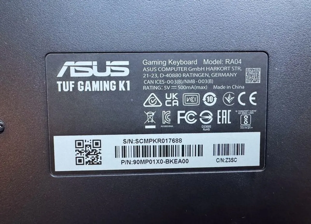 Asus Tuf Gaming K1 Rgb Keyboard - Image 3