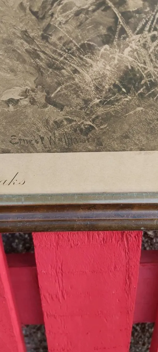 Pair of Western prints with buffalo framed picture - Image 3