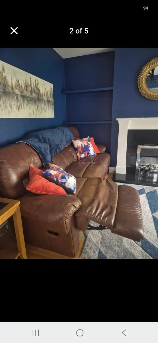 Leather Reclining Sofa - Image 2