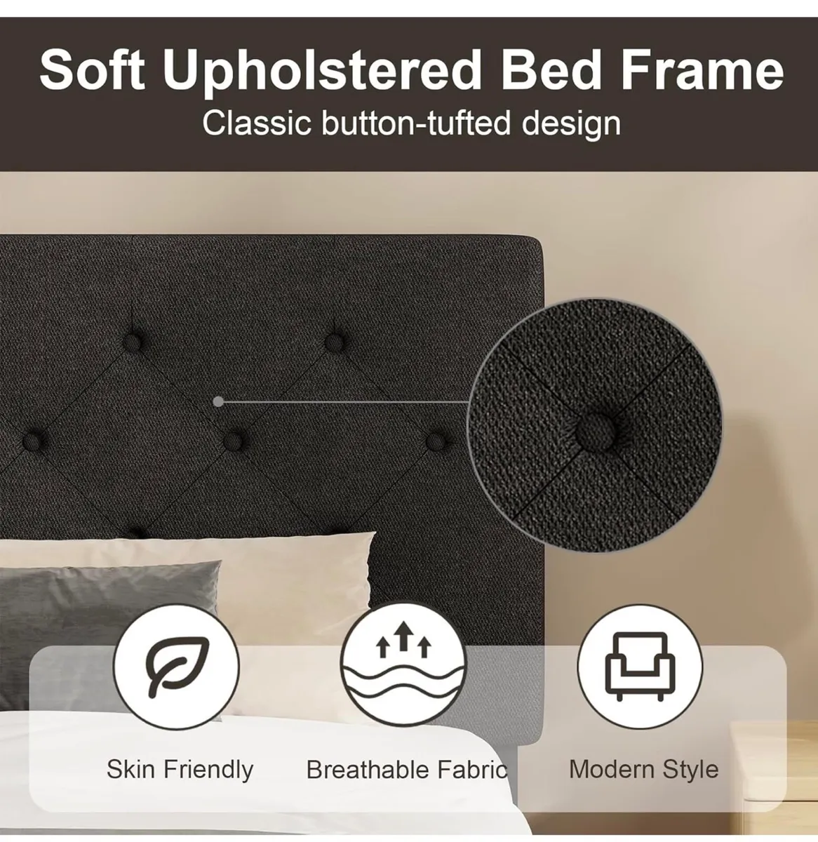 Single Bed Frame, 90 x 190 cm, with Adjustable Up - Image 4
