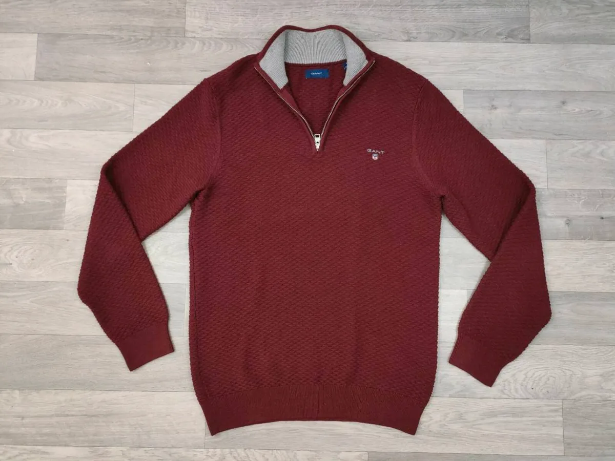 Gant Half Zip Cotton Jumper Mens Medium - Image 1