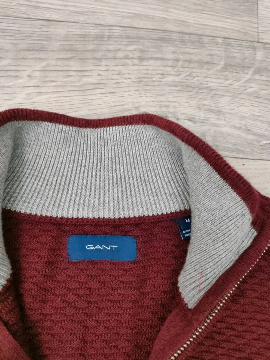 Gant Half Zip Cotton Jumper Mens Medium - Image 4