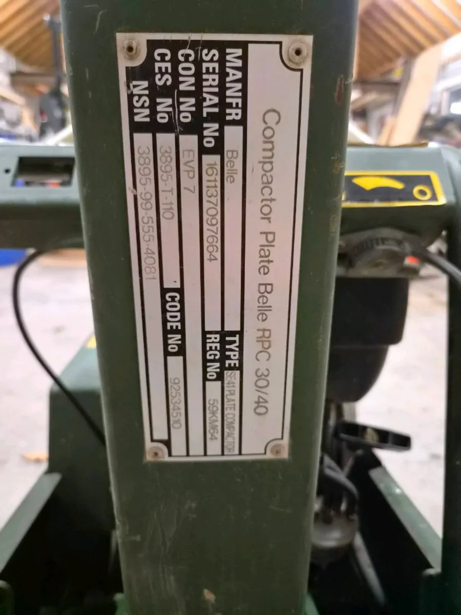 Belle RPC 30/40 diesel wacker plate - Image 4