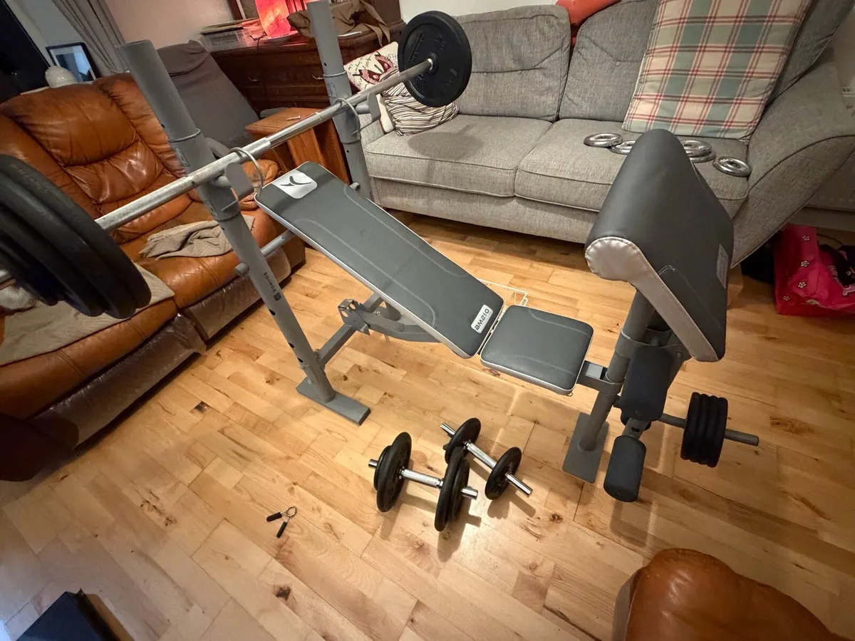 Adjustable Weight Bench & Complete Home Gym Set - Image 1