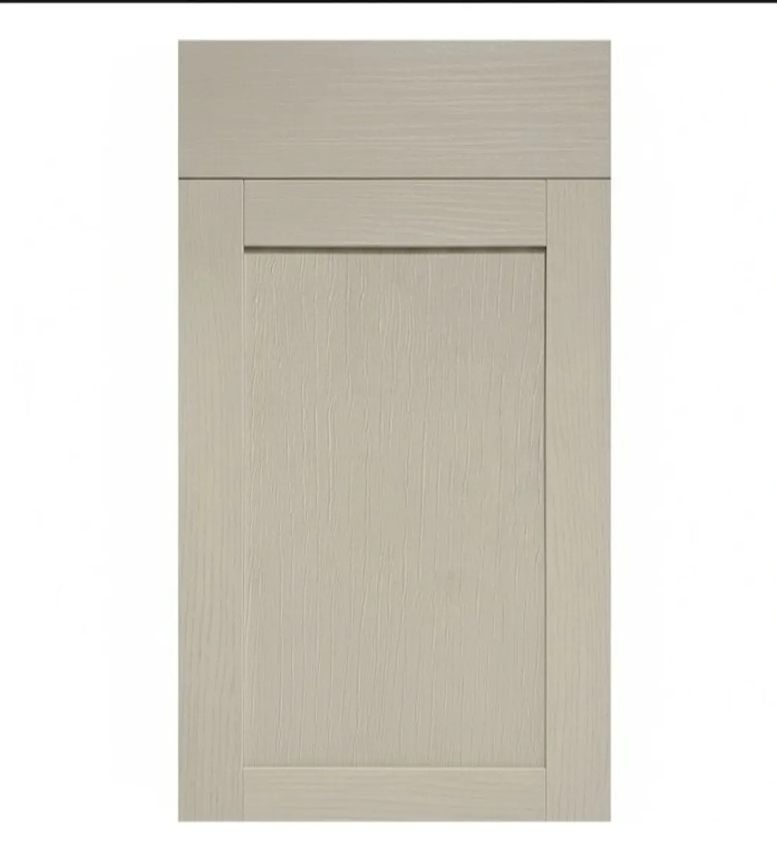 Narrow rail taupe kitchen door