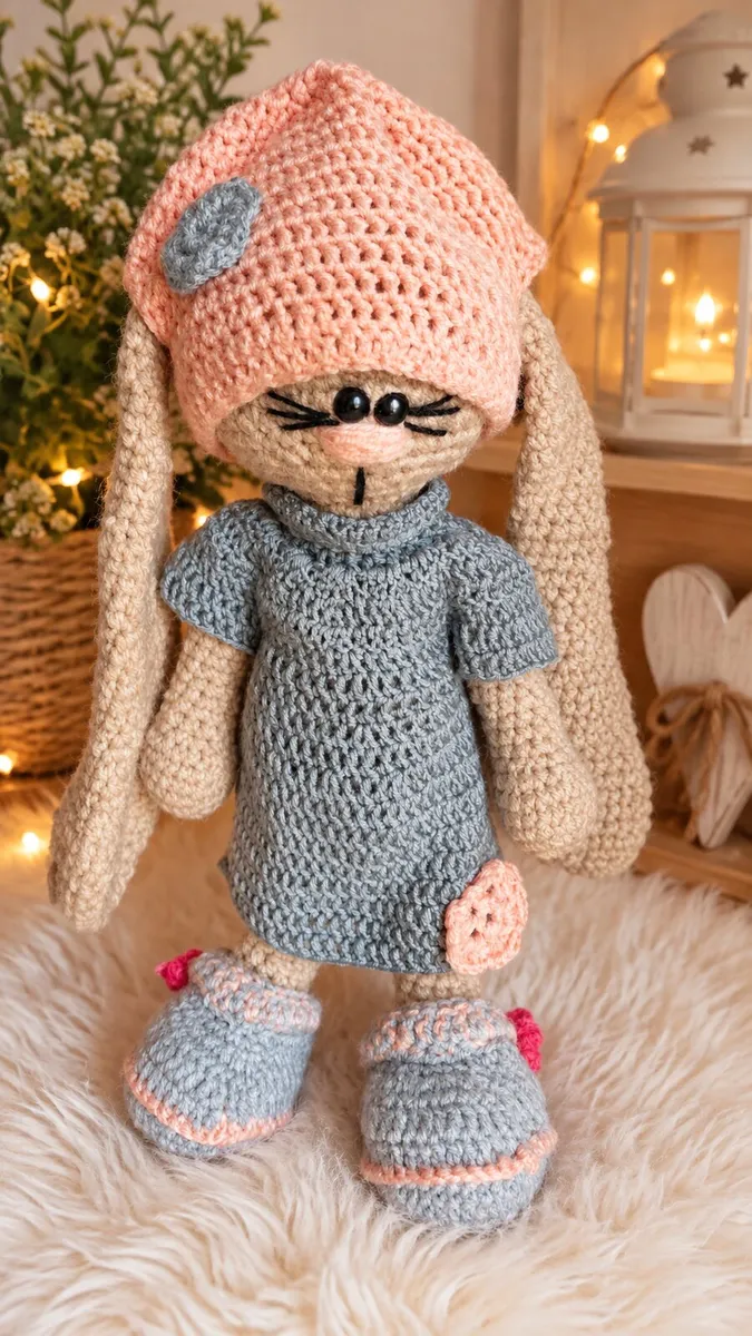 Handmade Crochet Bunny - Image 1