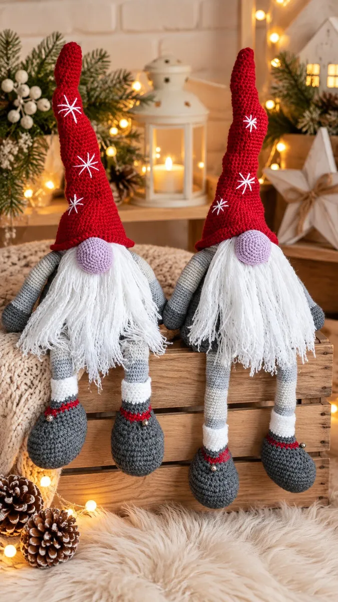 Handmade crochet gnome - Image 1