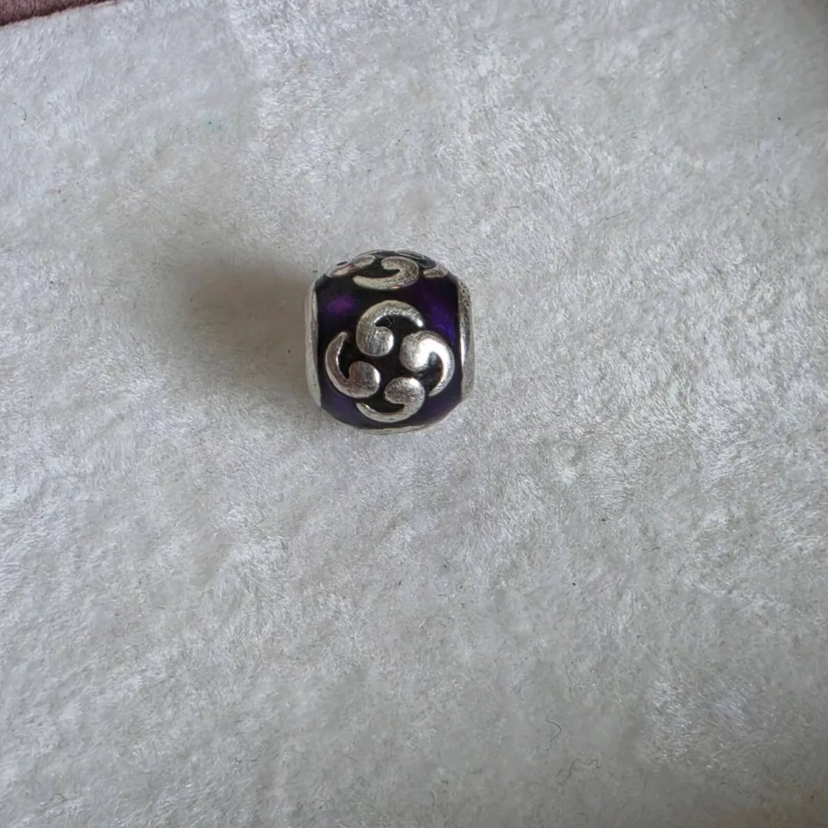 Pandora purple enamel zen charm sterling silver - Image 2