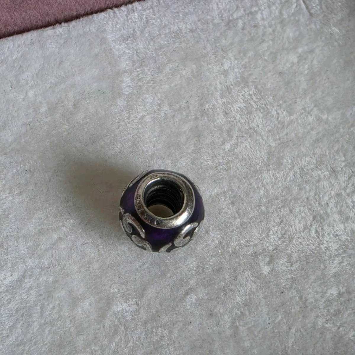 Pandora purple enamel zen charm sterling silver - Image 4