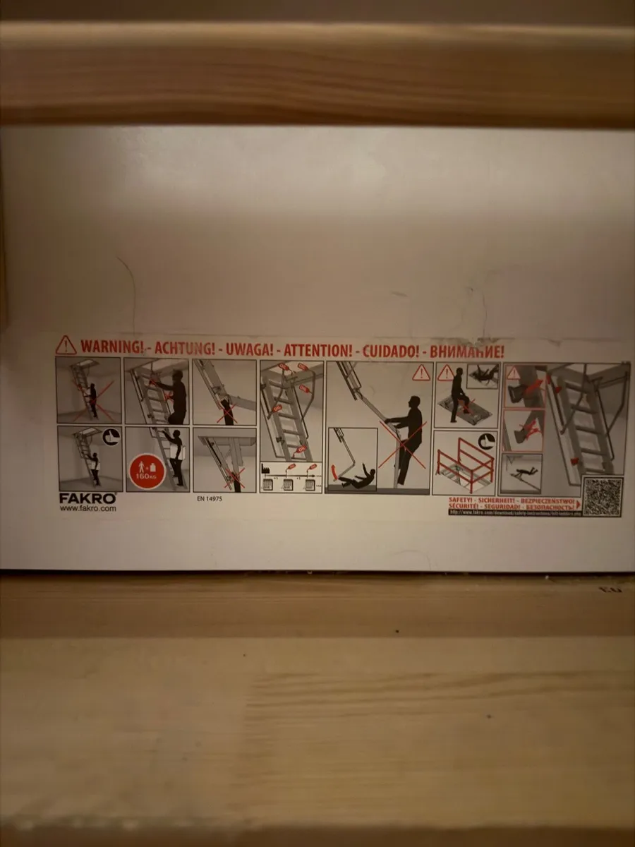 FAKRO folding attic/ loft ladder for sale - Image 2