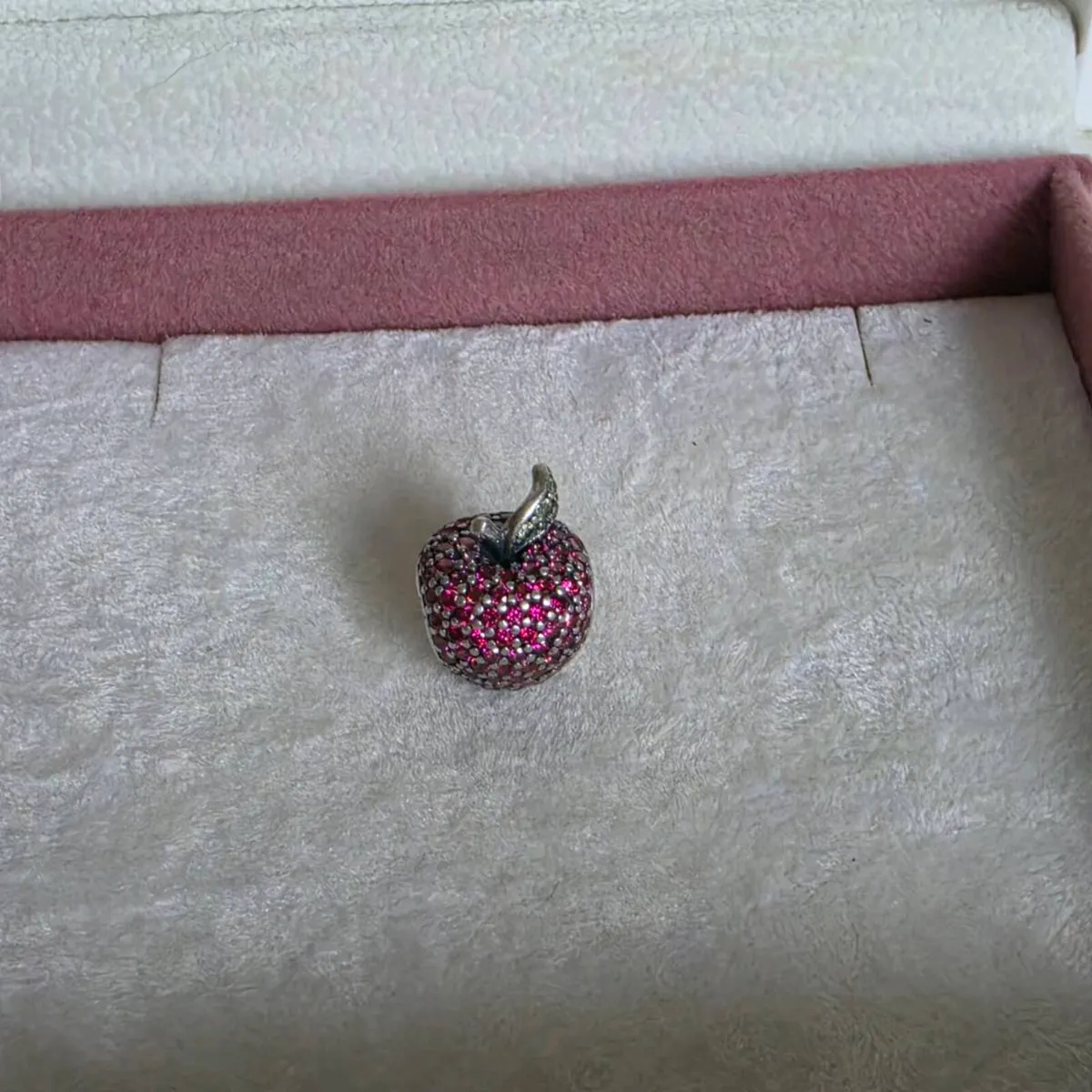 PANDORA  apple pave charm perfect condition - Image 3