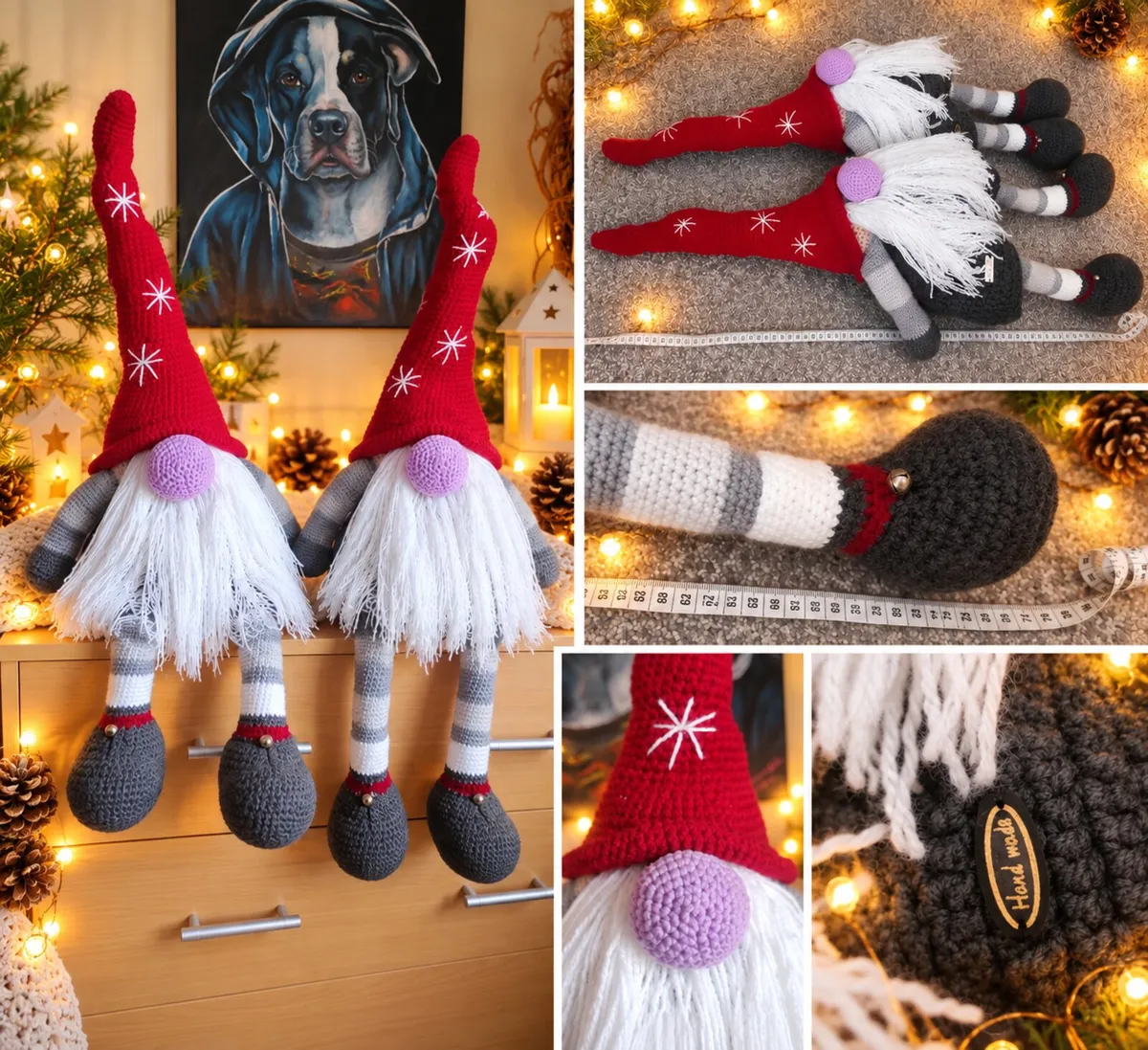Handmade crochet gnome - Image 2