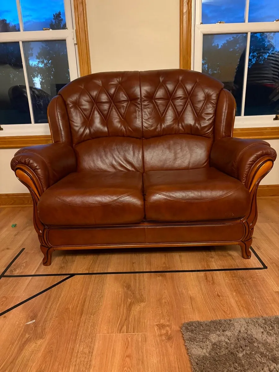 Italian Leather Sofa - Image 2