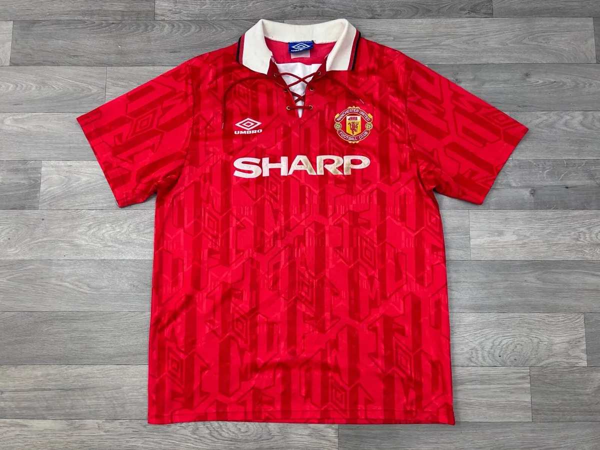Vintage 1992 Manchester United Home Jersey Shirt - Image 1