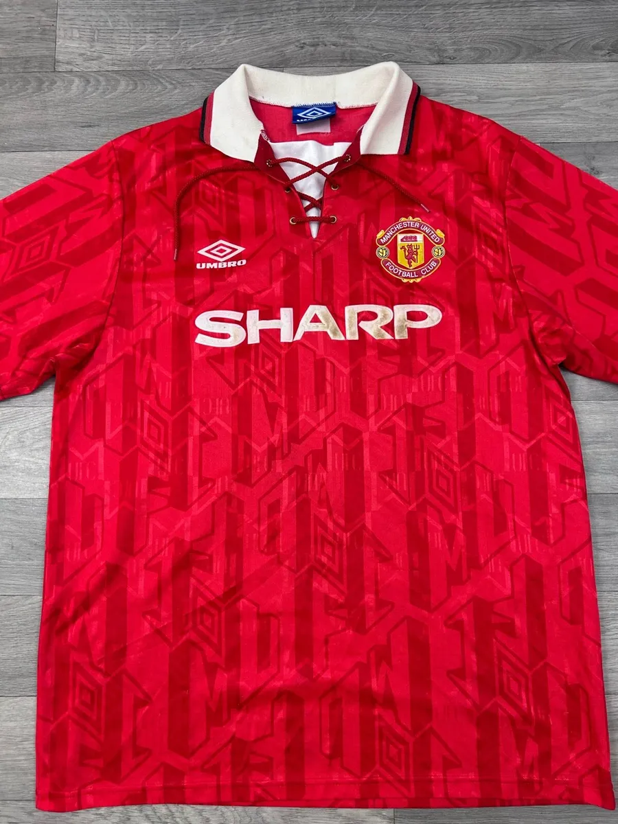 Vintage 1992 Manchester United Home Jersey Shirt - Image 2