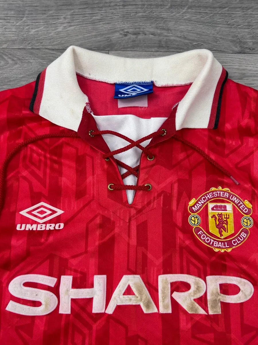 Vintage 1992 Manchester United Home Jersey Shirt - Image 3