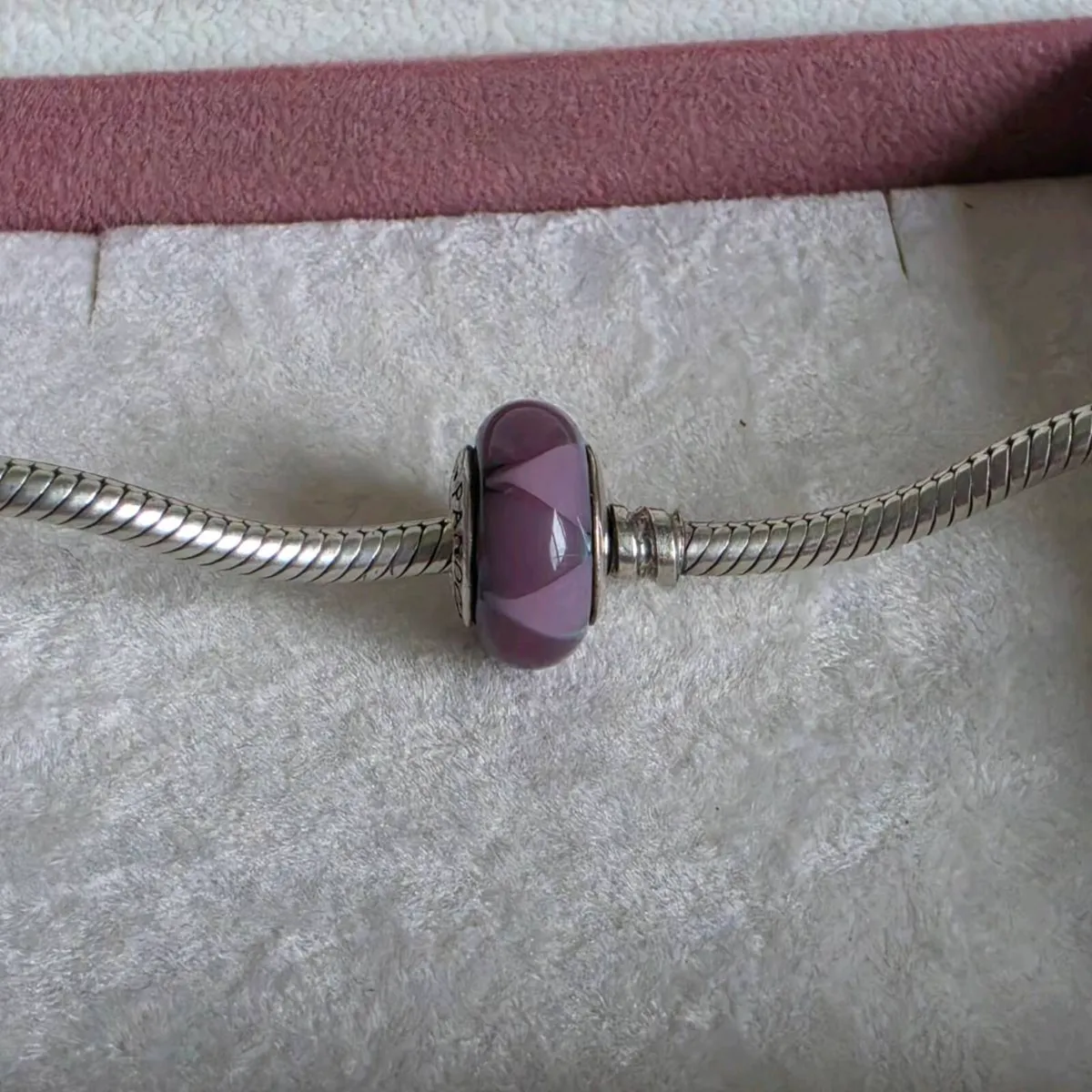 Pandora Purple triangles murano glass charm - Image 1