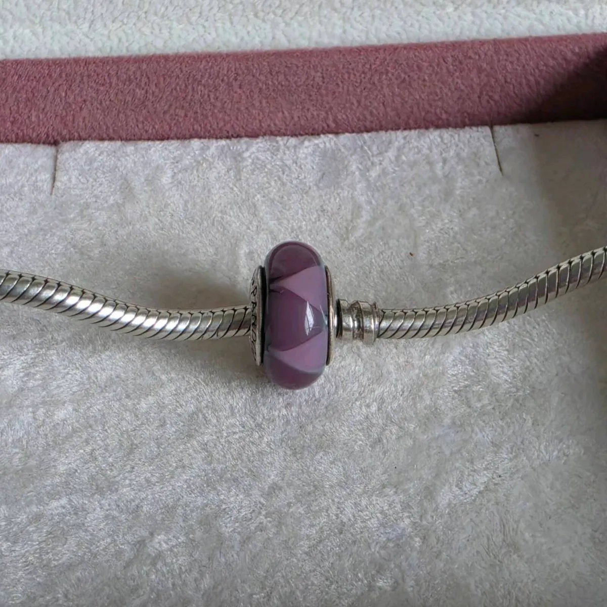 Pandora Purple triangles murano glass charm - Image 2