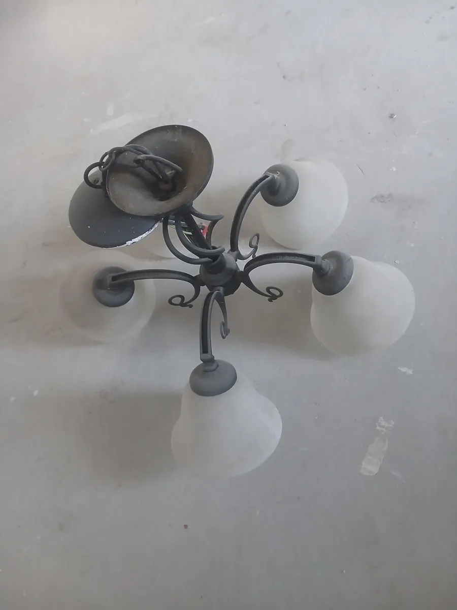 2 x Light fitting glass shades