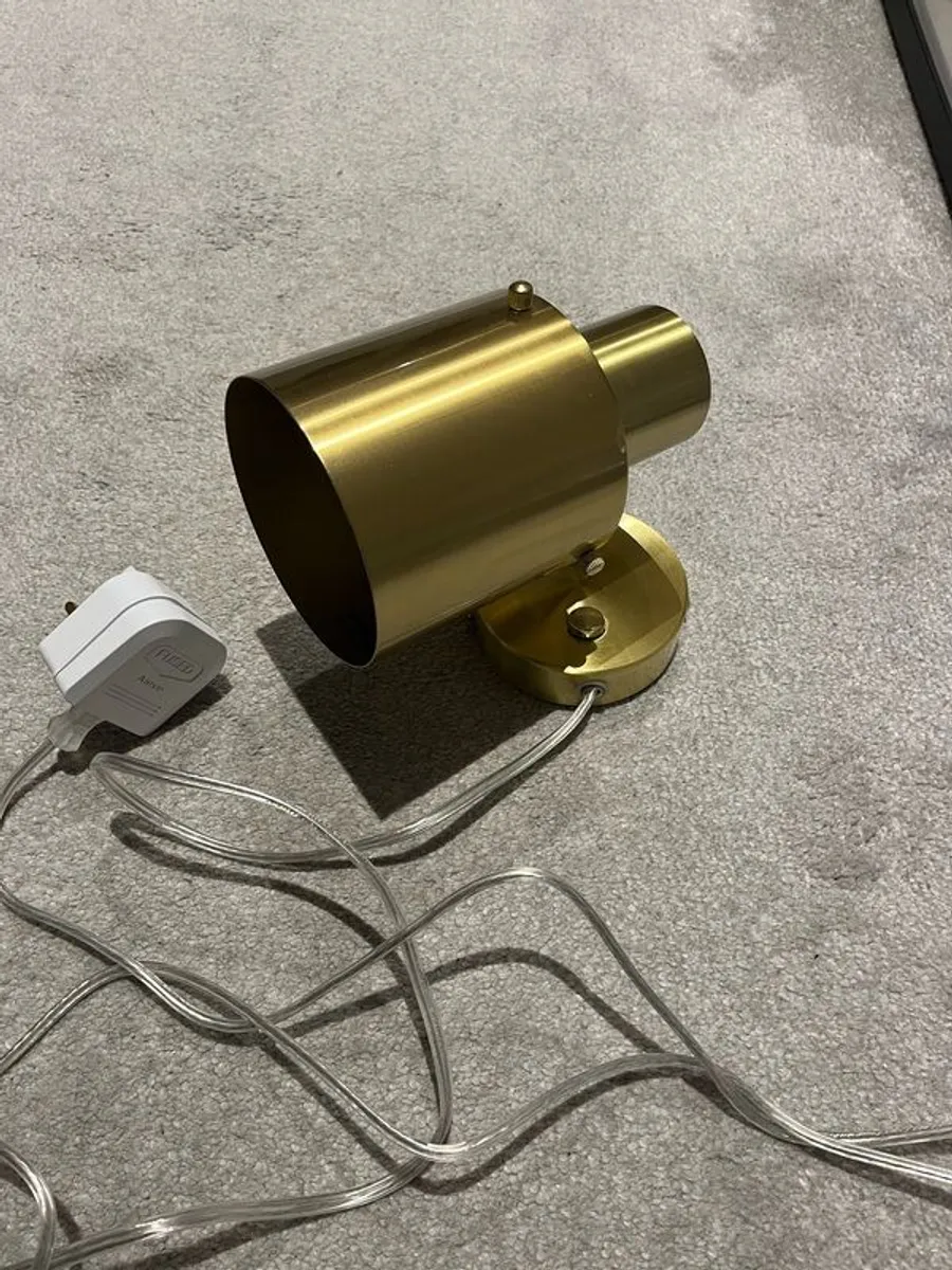 Brass wall lamp plug in - Image 4