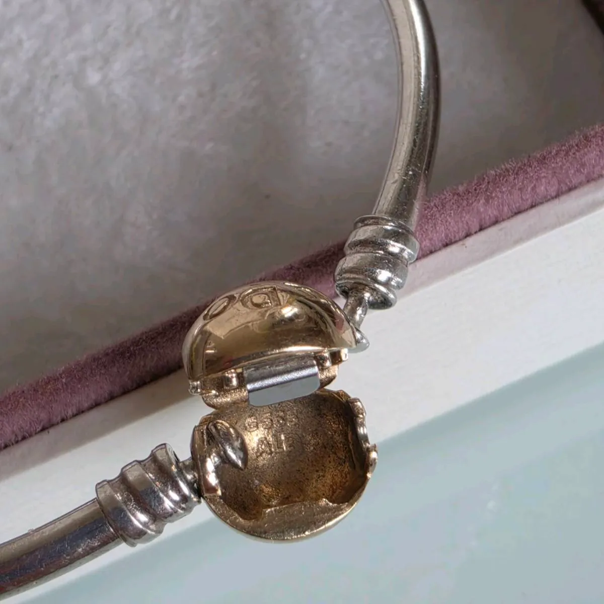 Pandora Moments two-tone 14k bangle - Image 2