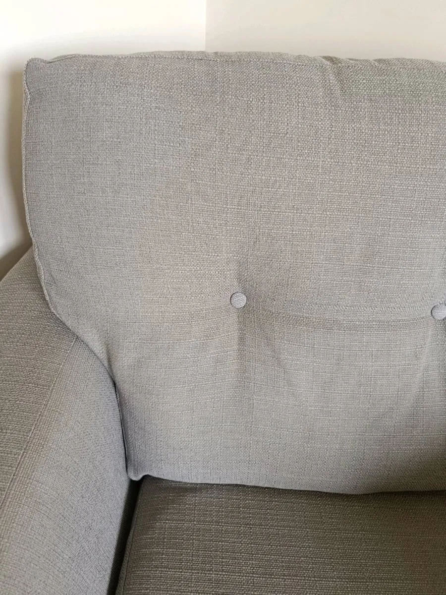 Light Grey Fabric Armchair - Image 4