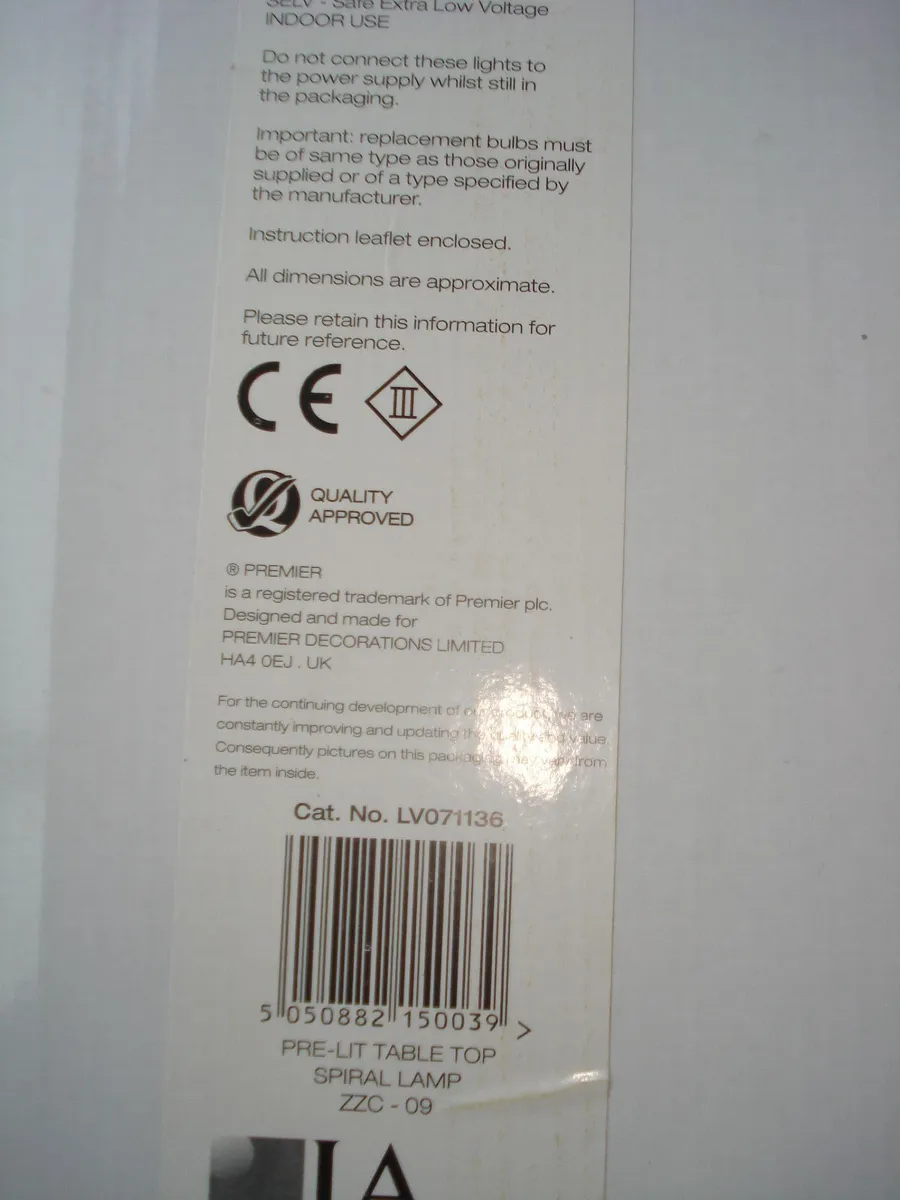 PREMIER METAL PRE-LIT TWIST LAMP. - Image 4