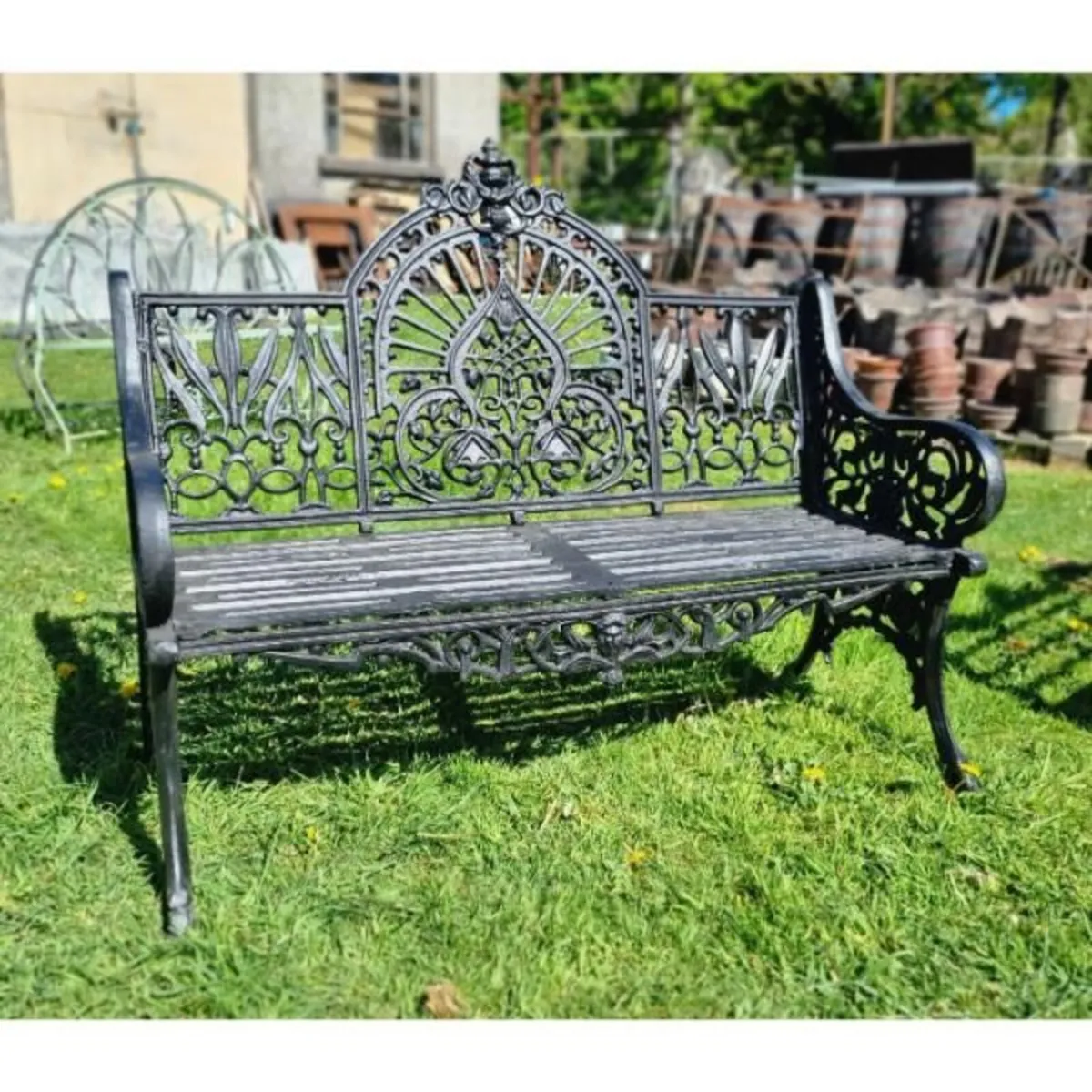 Bench Cast Iron Crown Black CH 722 B - Image 1