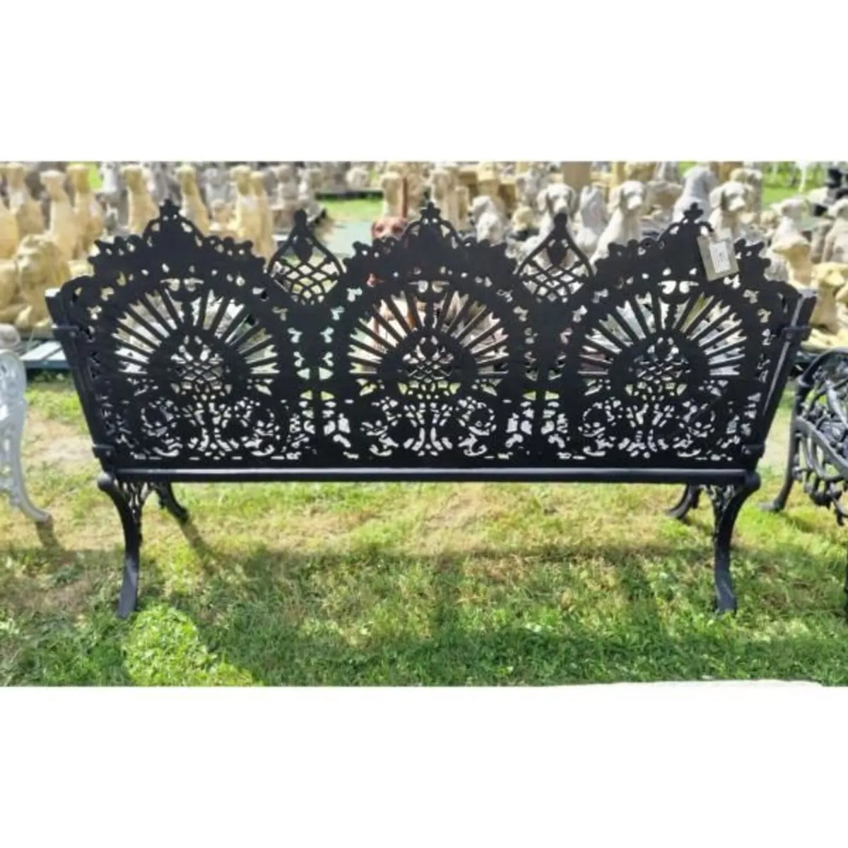 Bench Cast Iron Crown Large Black CH R 714 B - Image 3