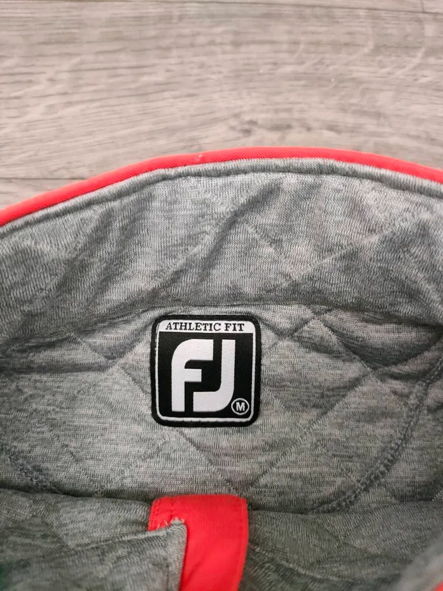 FootJoy FJ Half Zip Quilted Golf Jumper Mens M - Image 4