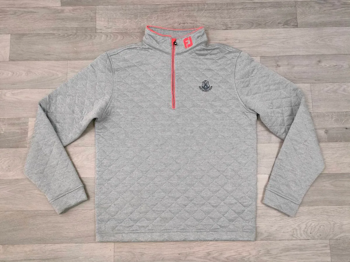 FootJoy FJ Half Zip Quilted Golf Jumper Mens M - Image 1