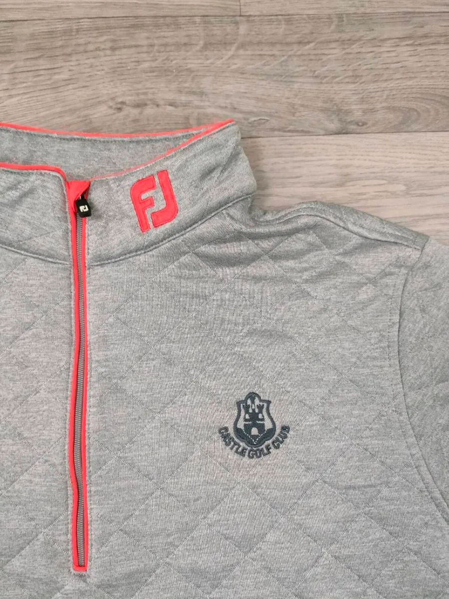FootJoy FJ Half Zip Quilted Golf Jumper Mens M - Image 3