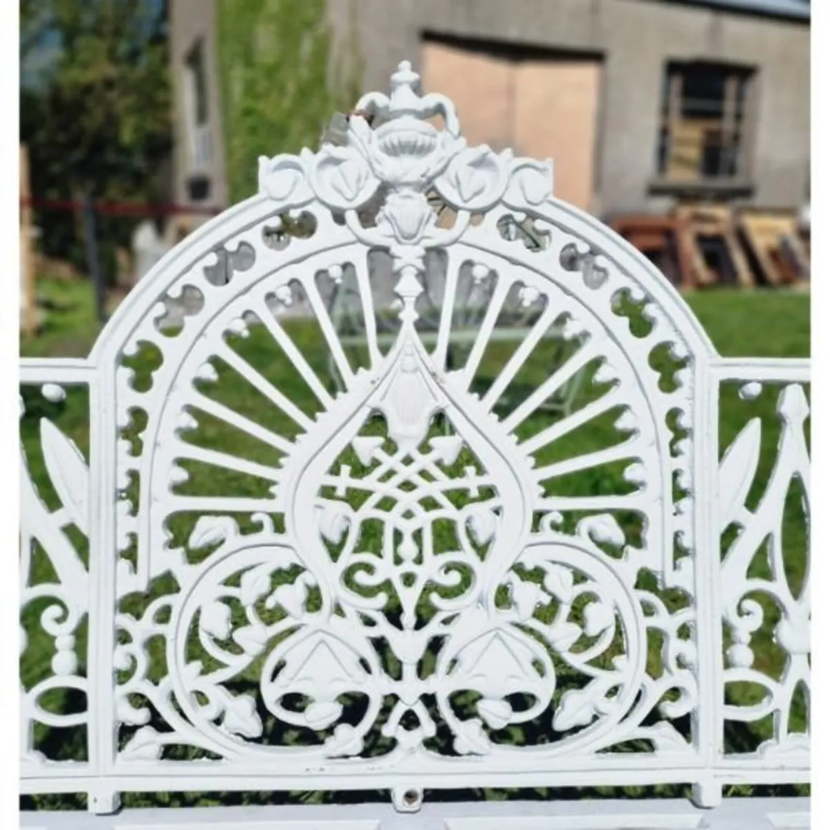 Bench Cast Iron Crown White CH 722 W - Image 2