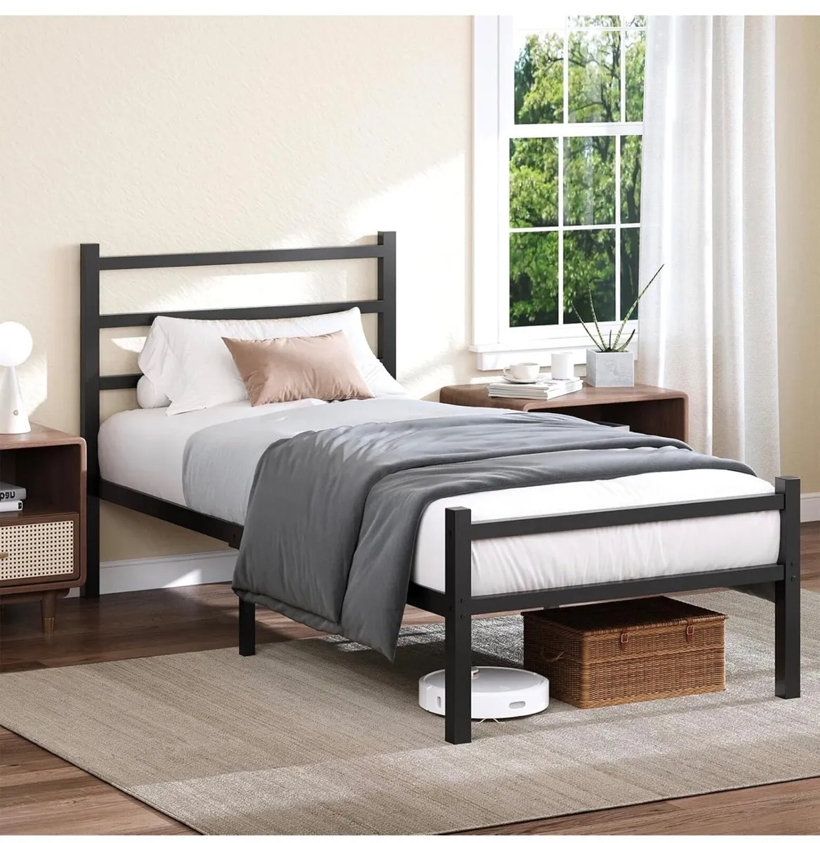 3ft Single Metal Bed Frame 90 x 190cm Iron Bed Fra - Image 2