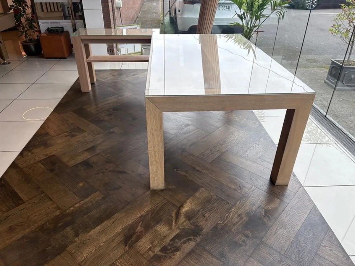 Soild Oak Table & Side Table - Image 4