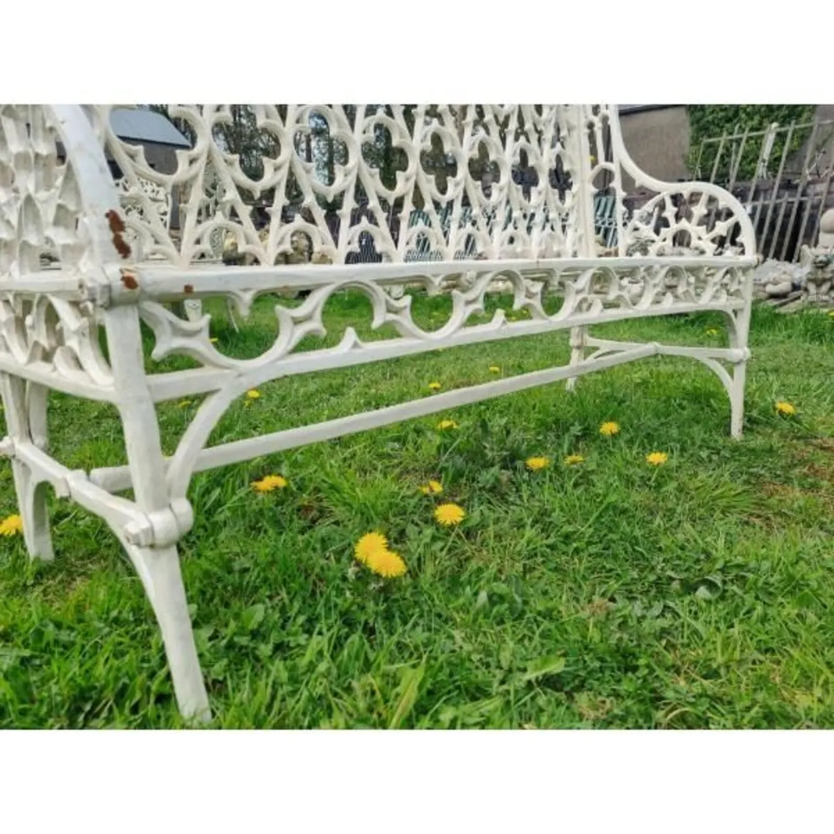 Bench Cast Iron Gothic H27 - Image 2