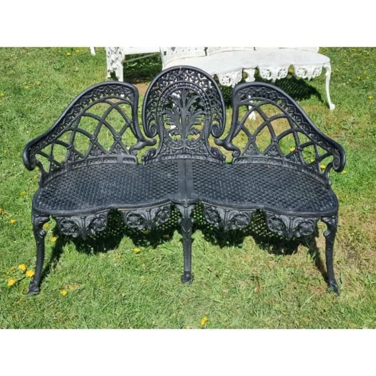 Bench Cast Iron Lovers Black CH R 715 B - Image 3