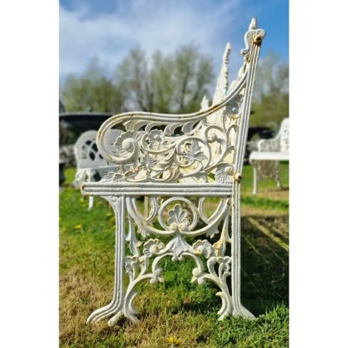 Bench Cast Iron Ornate H413 - Image 3