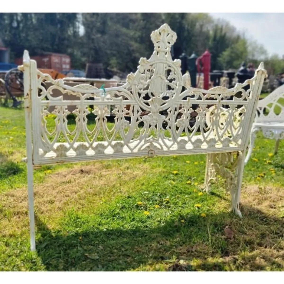 Bench Cast Iron Ornate H413 - Image 2