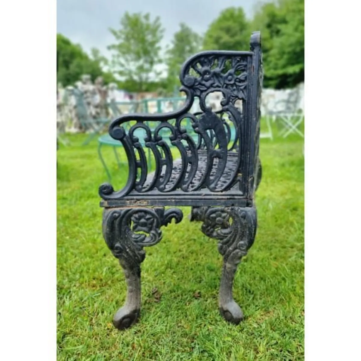 Bench Small Horse Shoe Cast Iron Black CH R 725 B - Image 3