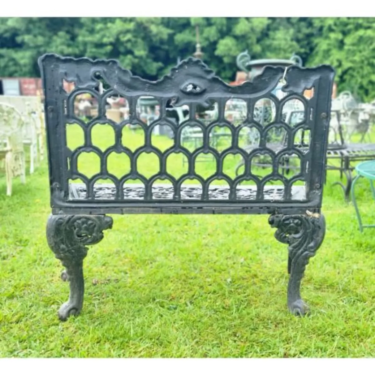 Bench Small Horse Shoe Cast Iron Black CH R 725 B - Image 2