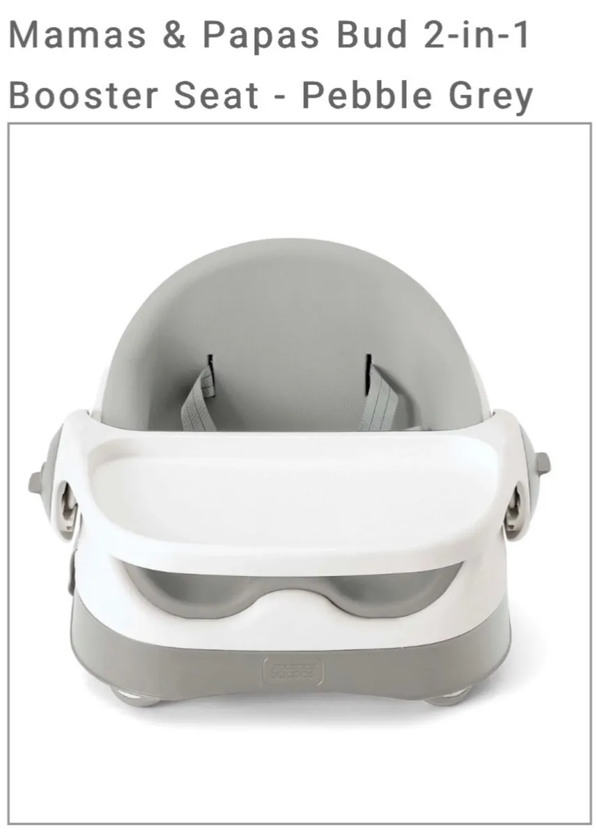 Mamas & Papas Bud 2-in-1 Booster Seat - Pebble Gre - Image 3
