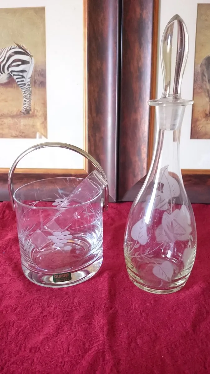 14Pc Duiske Wine Glasses, Ice Bucket &Decanter Set - Image 2